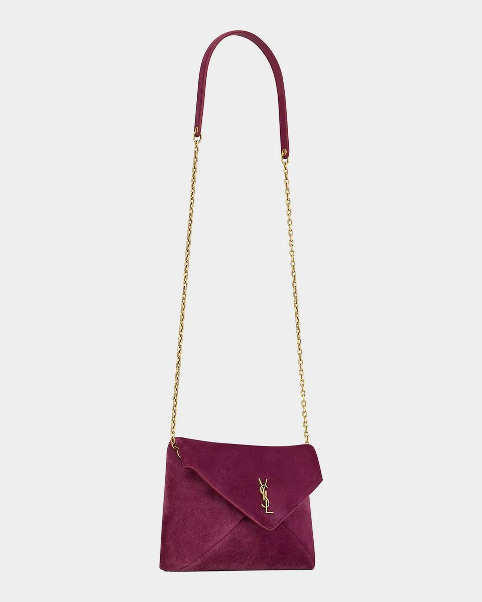 Saint Laurent Cassandre Large Suede Envelope Clutch Bag | Thumbnail 5 Saint Laurent Cassandre Large Suede Envelope Clutch Bag | Thumbnail 5