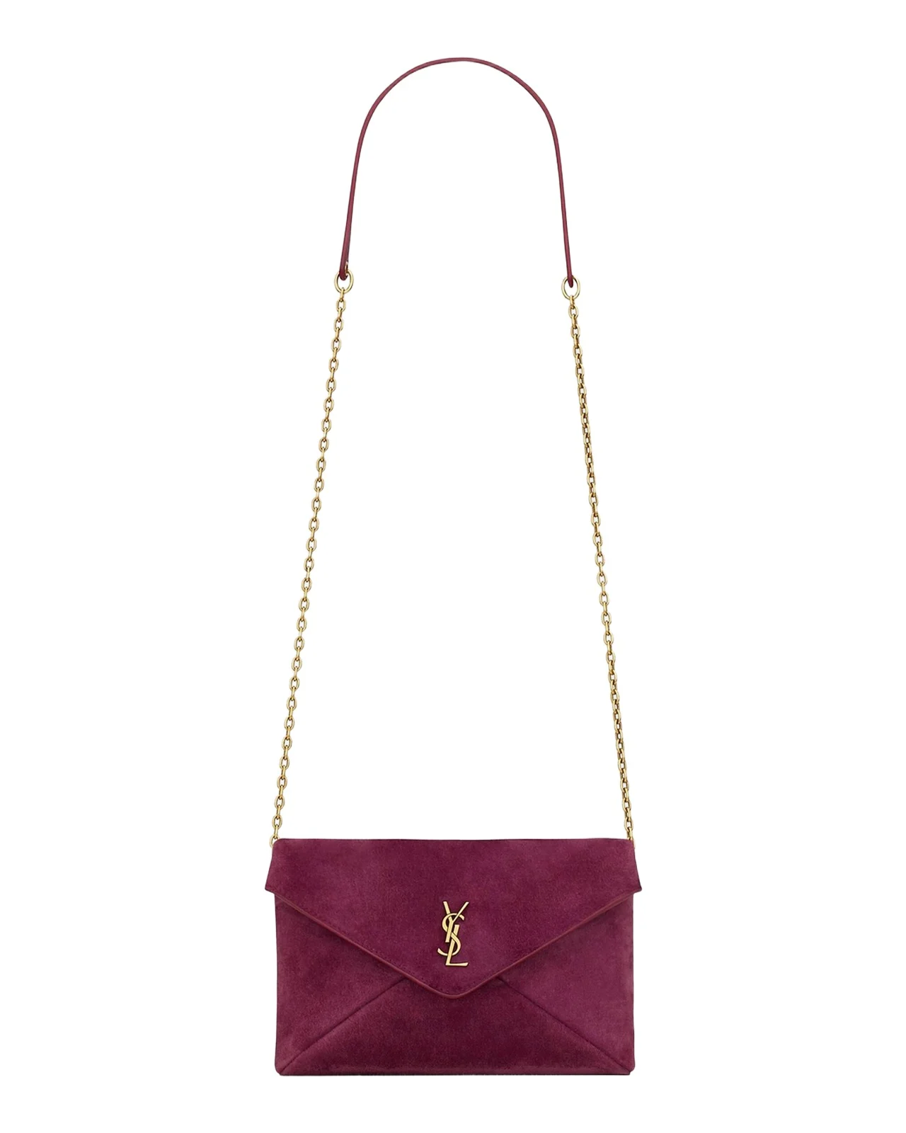 Cassandre Large Suede Envelope Clutch Bag Cassandre Large Suede Envelope Clutch Bag