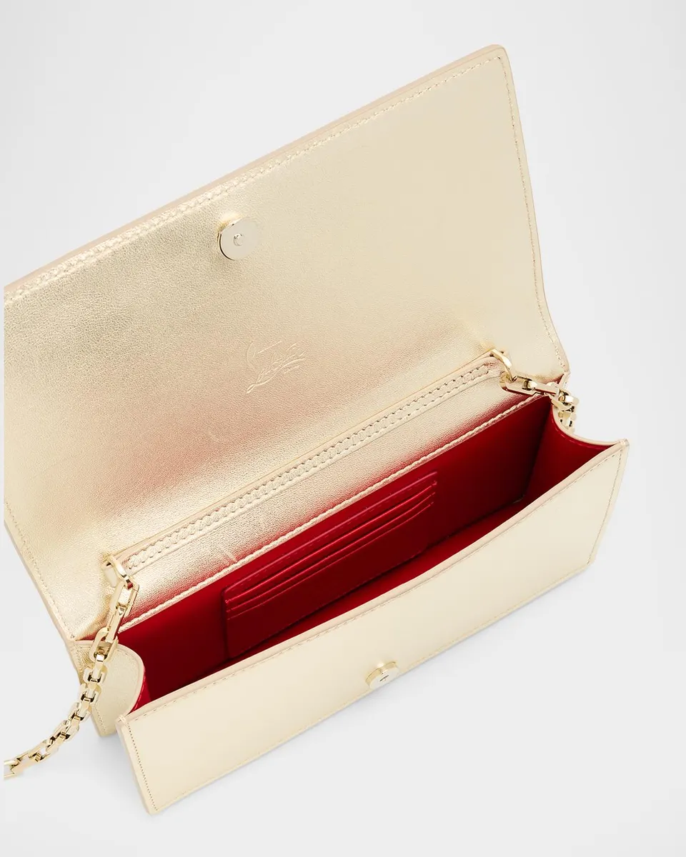 Christian Louboutin Bettina Clutch Bag in Laminated Nappa Leather | Thumbnail 4