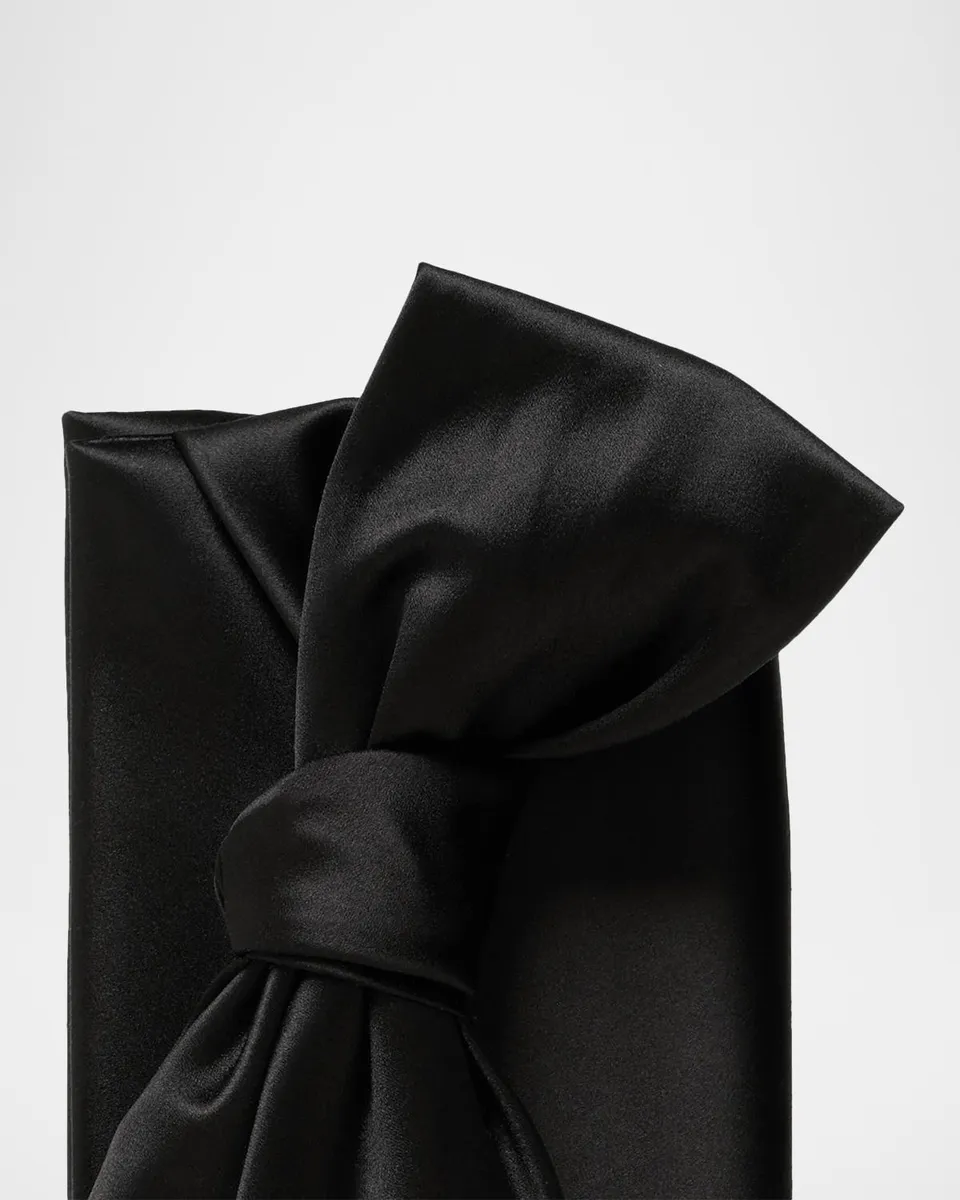 Carolina Herrera Karlita Satin Bow-Front Clutch Bag | Thumbnail 4 Carolina Herrera Karlita Satin Bow-Front Clutch Bag | Thumbnail 4