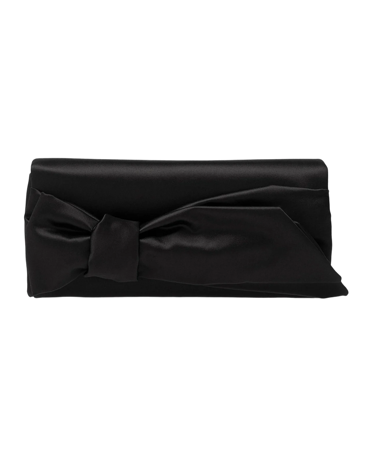 Carolina Herrera Karlita Satin Bow-Front Clutch Bag