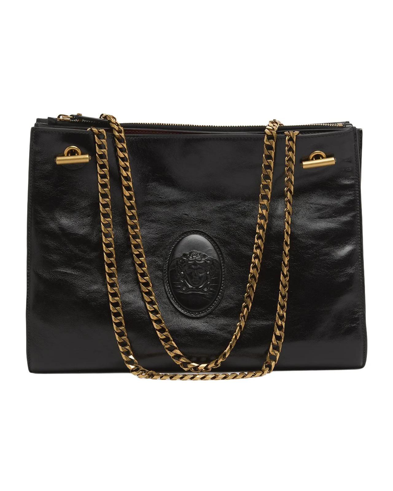 Versace Cabine Medusa Leather Shoulder Bag