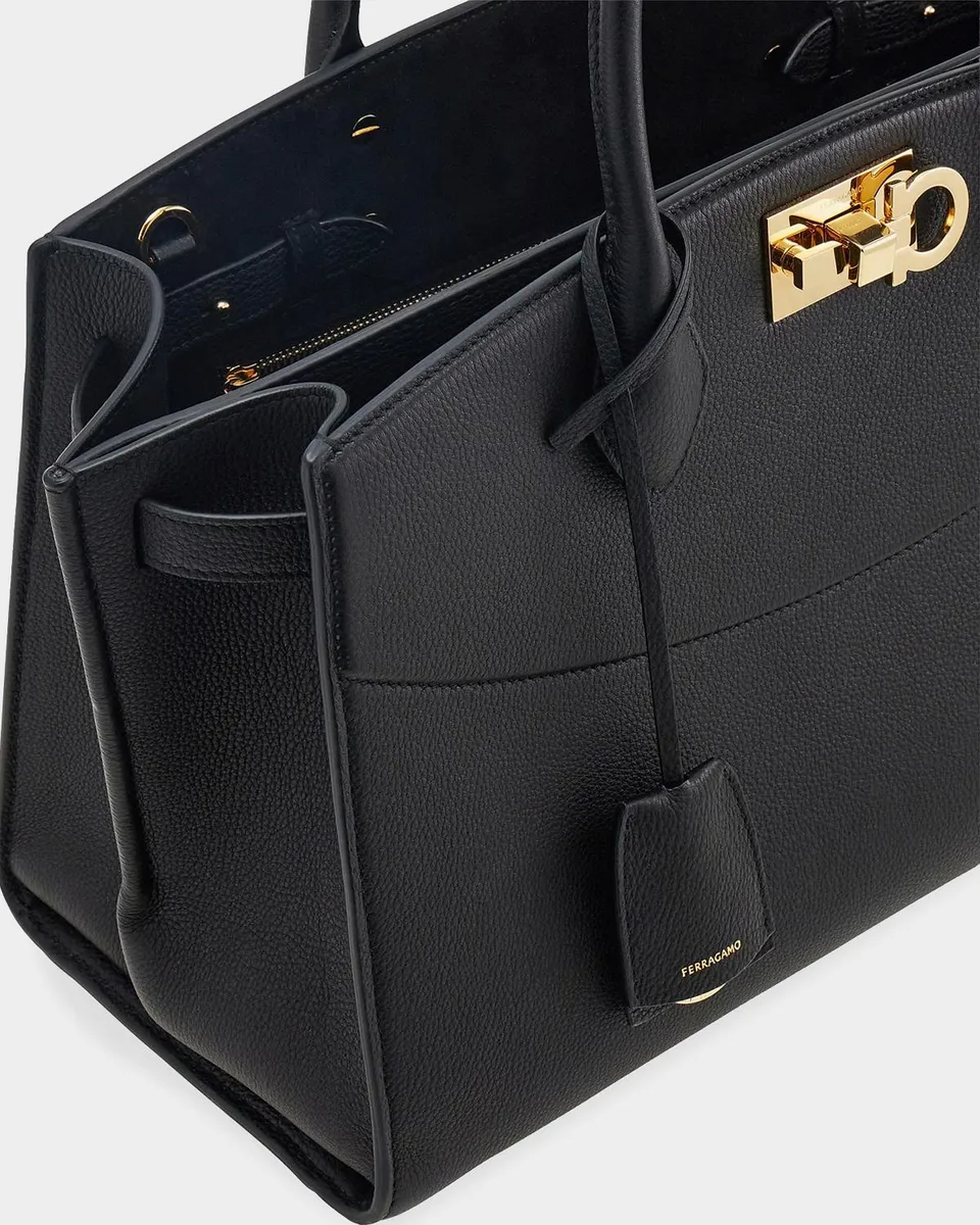 Ferragamo New Studio Medium Leather Top Handle Bag | Thumbnail 8 Ferragamo New Studio Medium Leather Top Handle Bag | Thumbnail 8