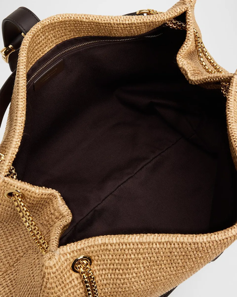 Ferragamo New Line Raffia Tote Bag | Thumbnail 4