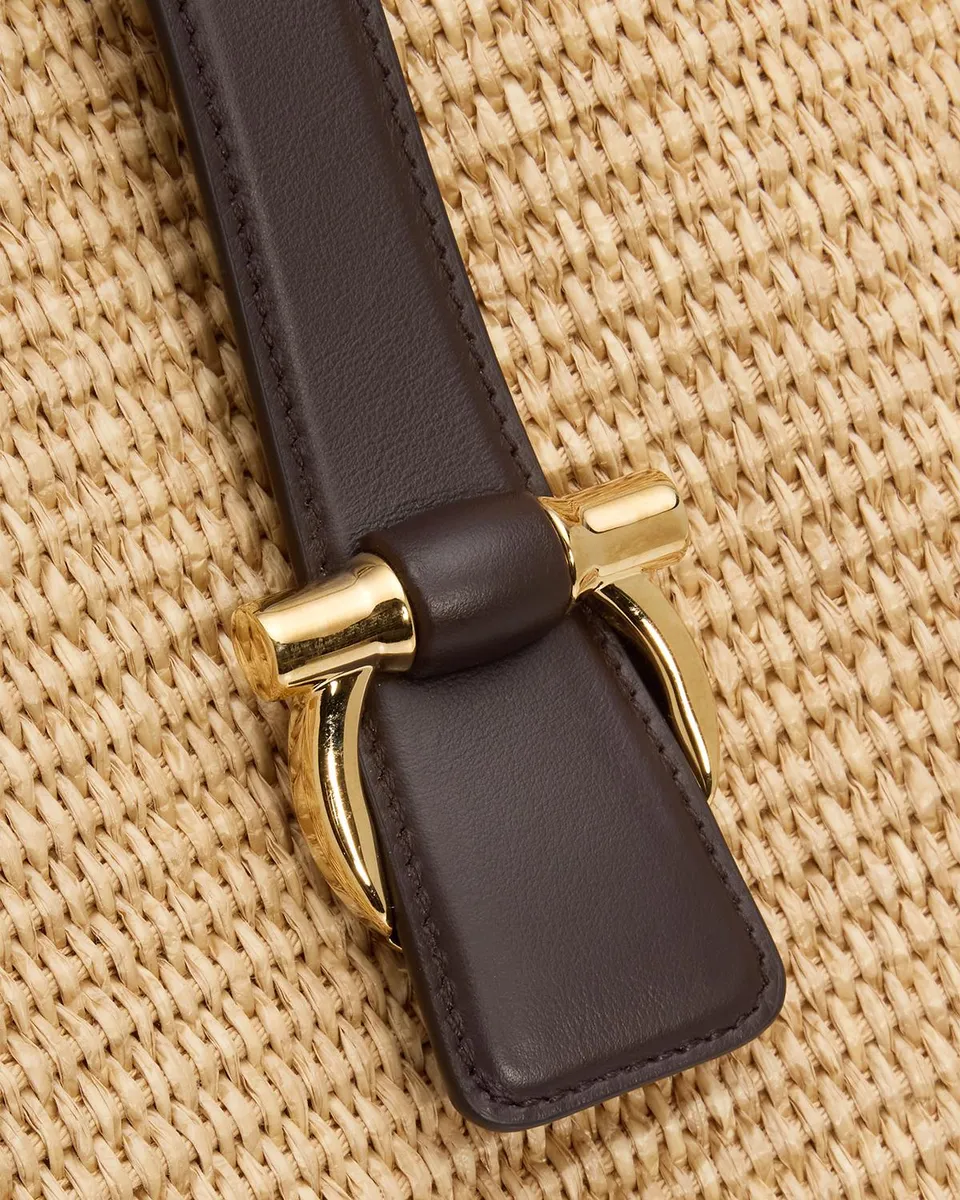 Ferragamo New Line Raffia Tote Bag | Thumbnail 6