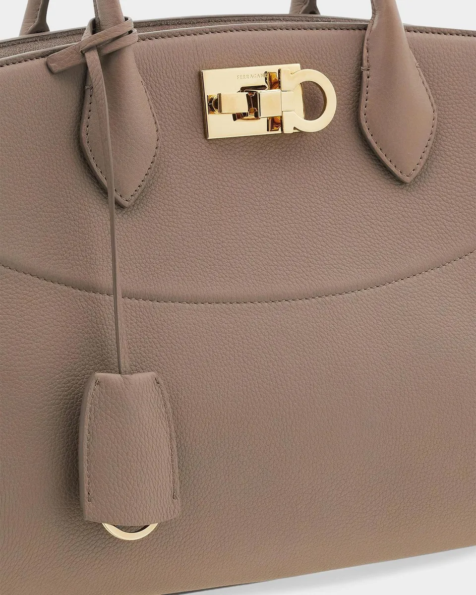 Ferragamo New Studio Soft Large Leather Top Handle Bag | Thumbnail 8 Ferragamo New Studio Soft Large Leather Top Handle Bag | Thumbnail 8