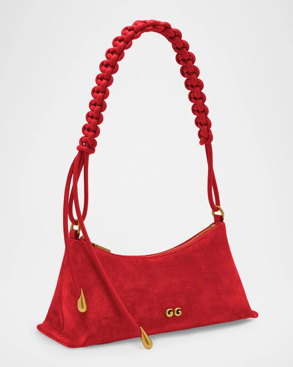 Cult Gaia Osa Braided-Strap Suede Shoulder Bag | Thumbnail 2 Cult Gaia Osa Braided-Strap Suede Shoulder Bag | Thumbnail 2