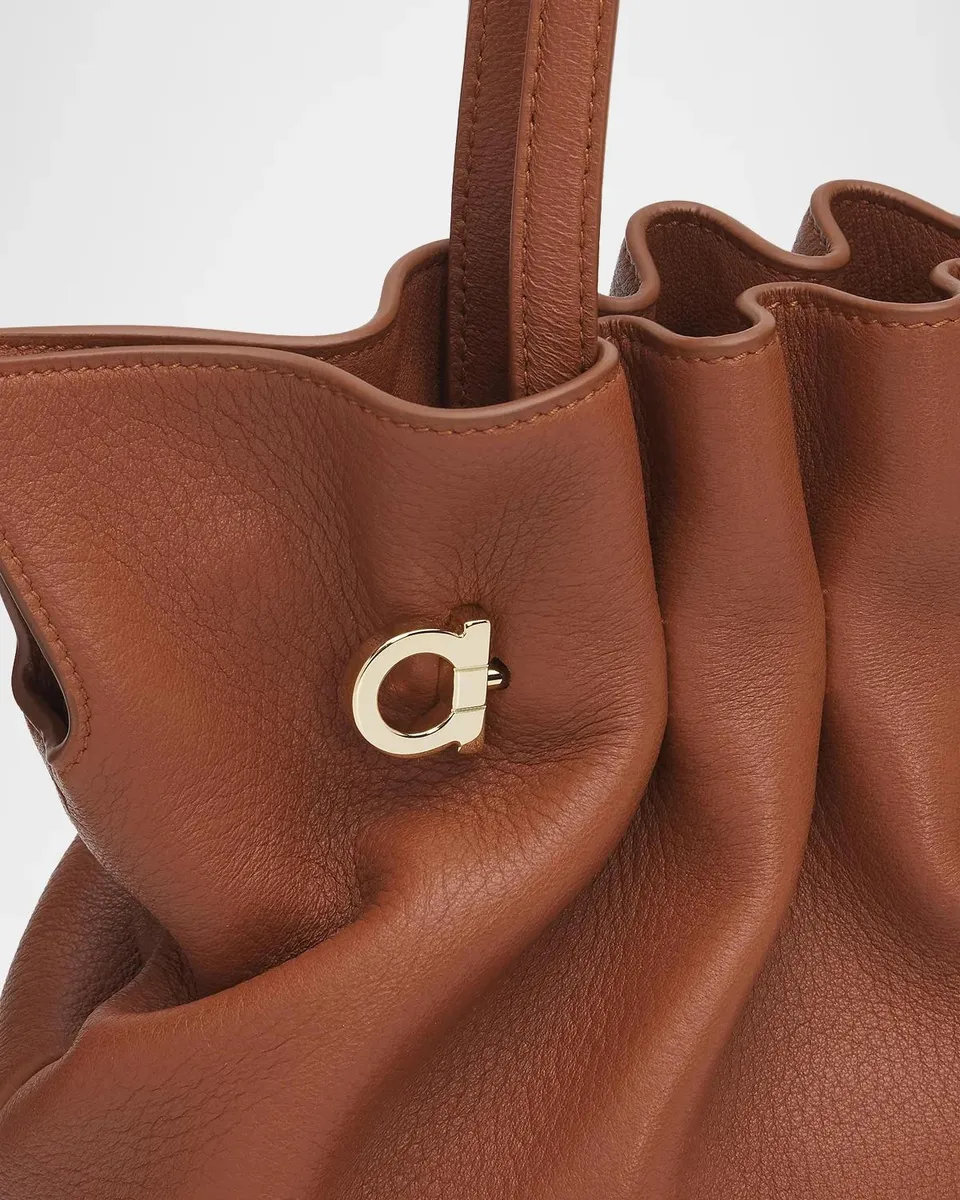 Ferragamo Soft Grain Leather Shoulder Bag | Thumbnail 6 Ferragamo Soft Grain Leather Shoulder Bag | Thumbnail 6