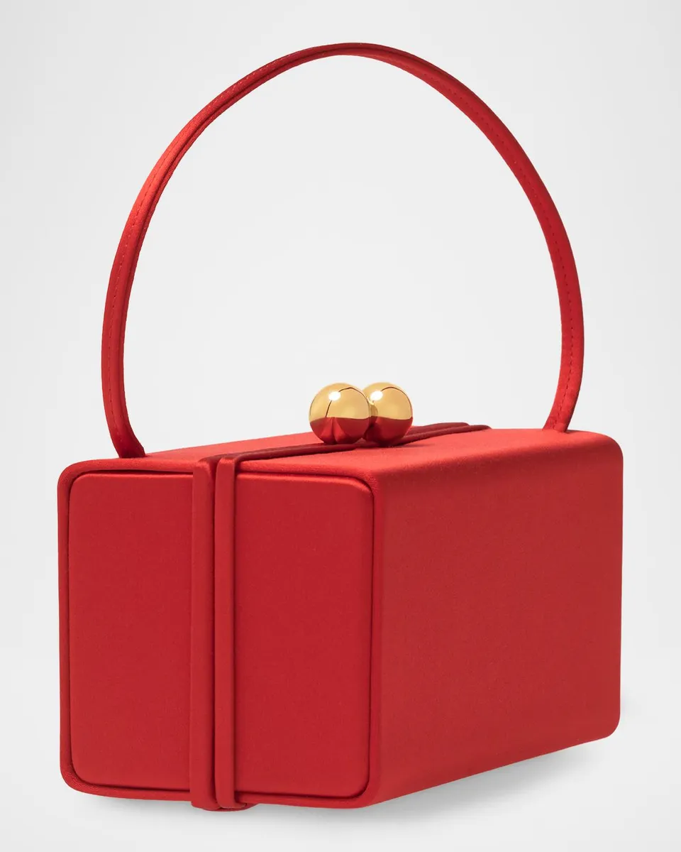 Carolina Herrera Mimi Kiss-Lock Satin Top-Handle Bag | Thumbnail 2 Carolina Herrera Mimi Kiss-Lock Satin Top-Handle Bag | Thumbnail 2