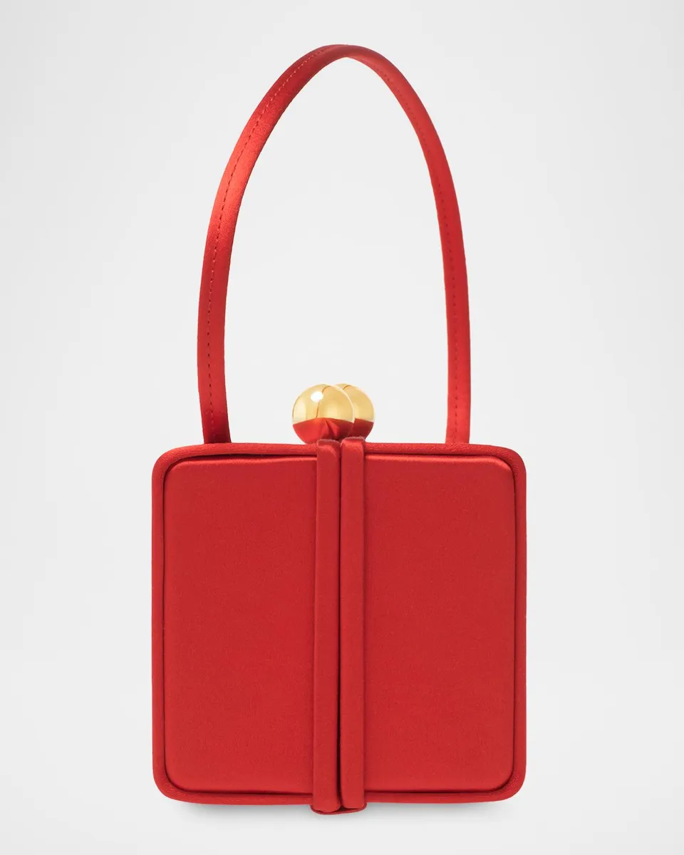 Carolina Herrera Mimi Kiss-Lock Satin Top-Handle Bag | Thumbnail 4 Carolina Herrera Mimi Kiss-Lock Satin Top-Handle Bag | Thumbnail 4