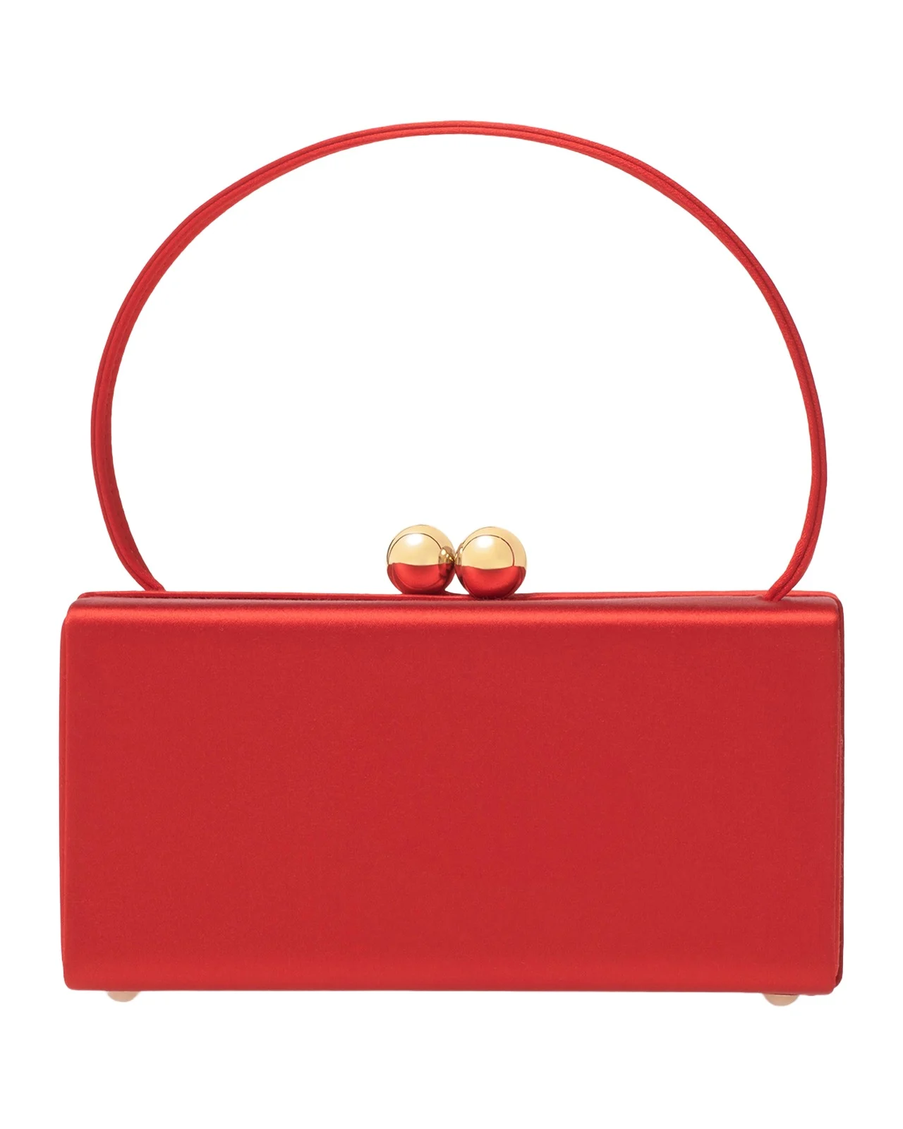 Carolina Herrera Mimi Kiss-Lock Satin Top-Handle Bag