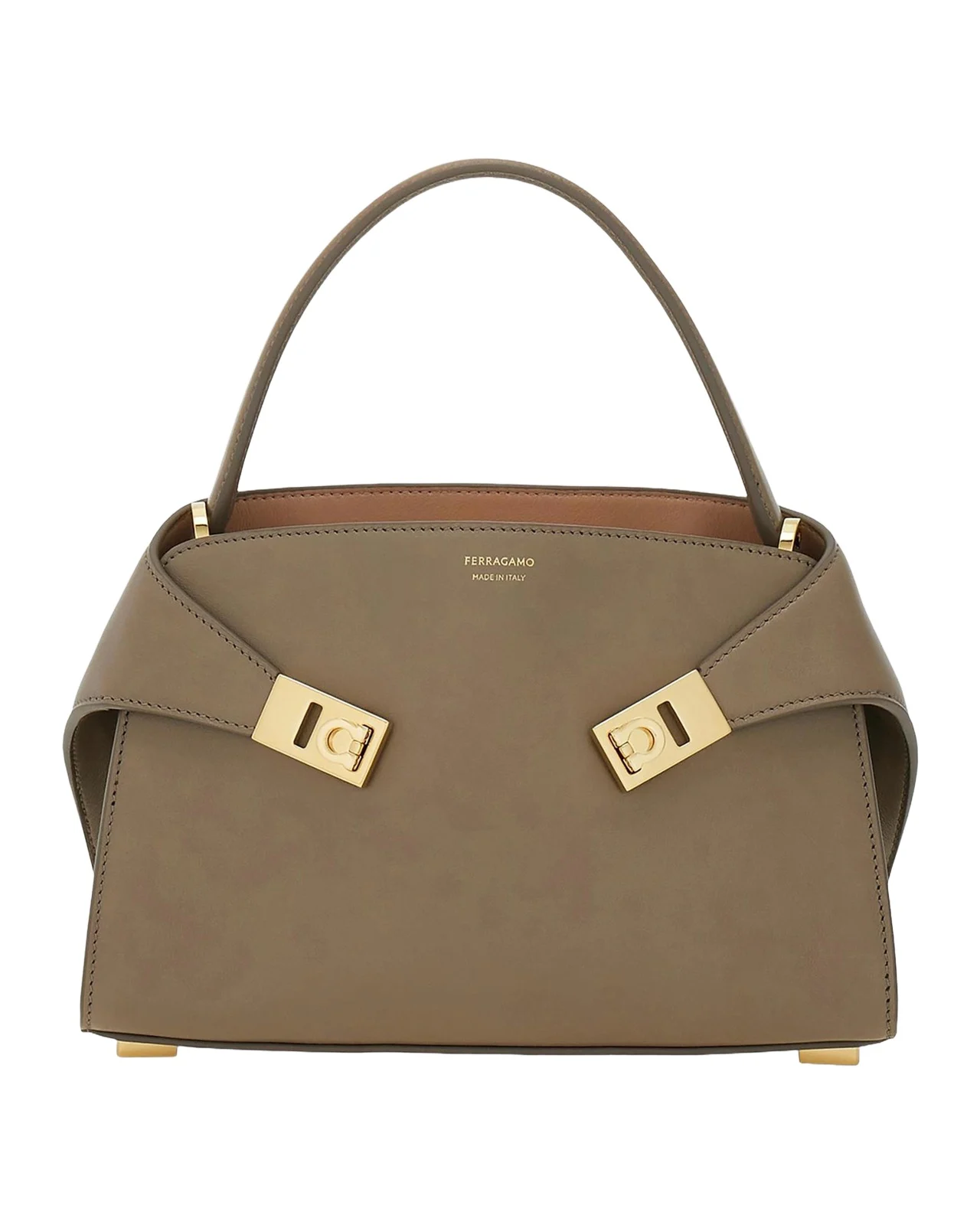 Soft Hug Extra-Small Gancini Leather Top Handle Bag