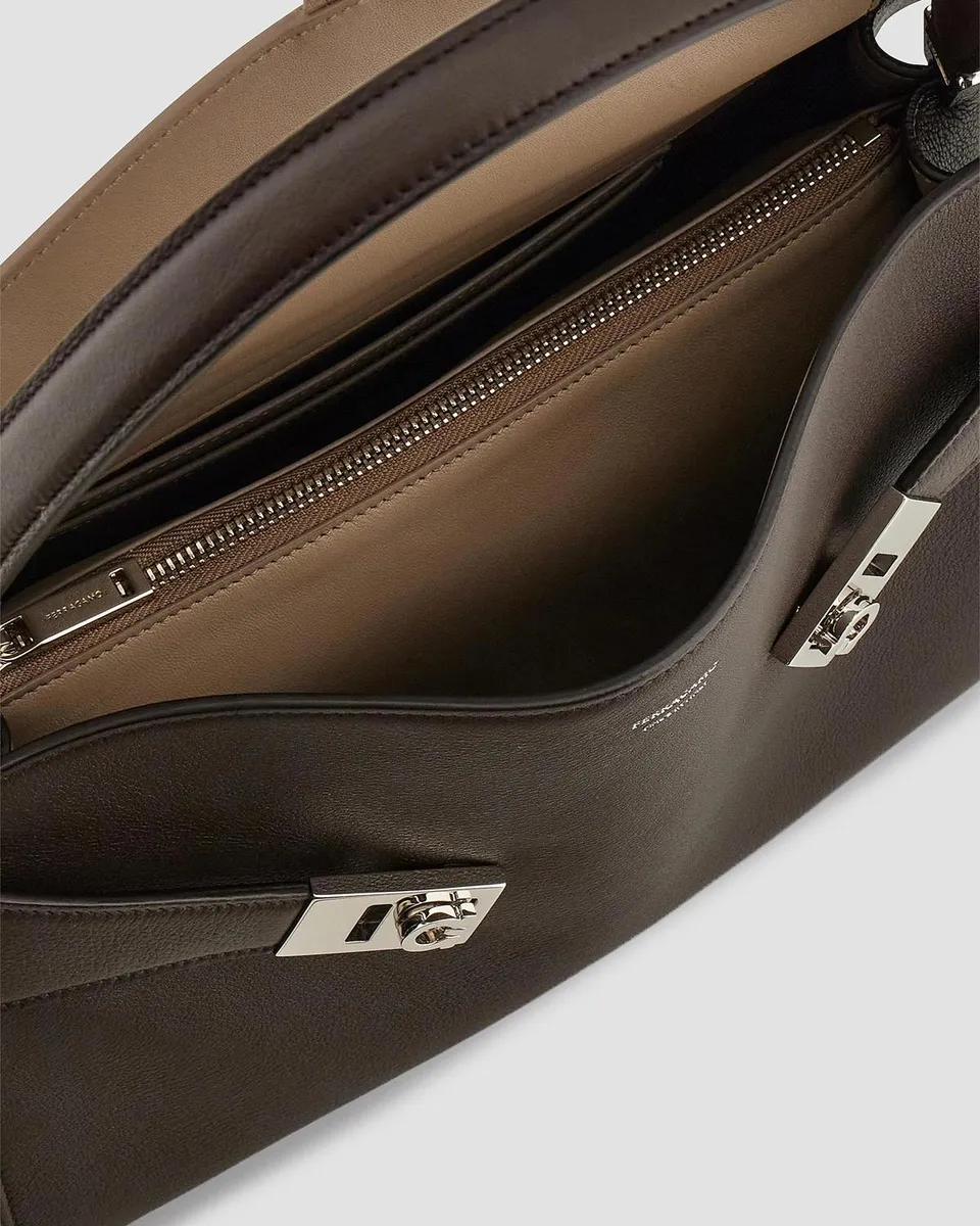 Ferragamo Hug Medium Leather Top-Handle Bag | Thumbnail 4 Ferragamo Hug Medium Leather Top-Handle Bag | Thumbnail 4