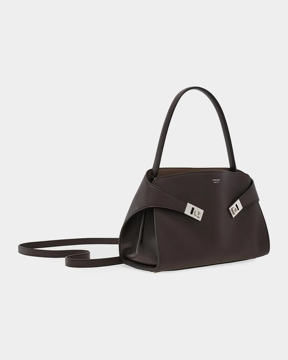 Ferragamo Hug Medium Leather Top-Handle Bag | Thumbnail 8 Ferragamo Hug Medium Leather Top-Handle Bag | Thumbnail 8