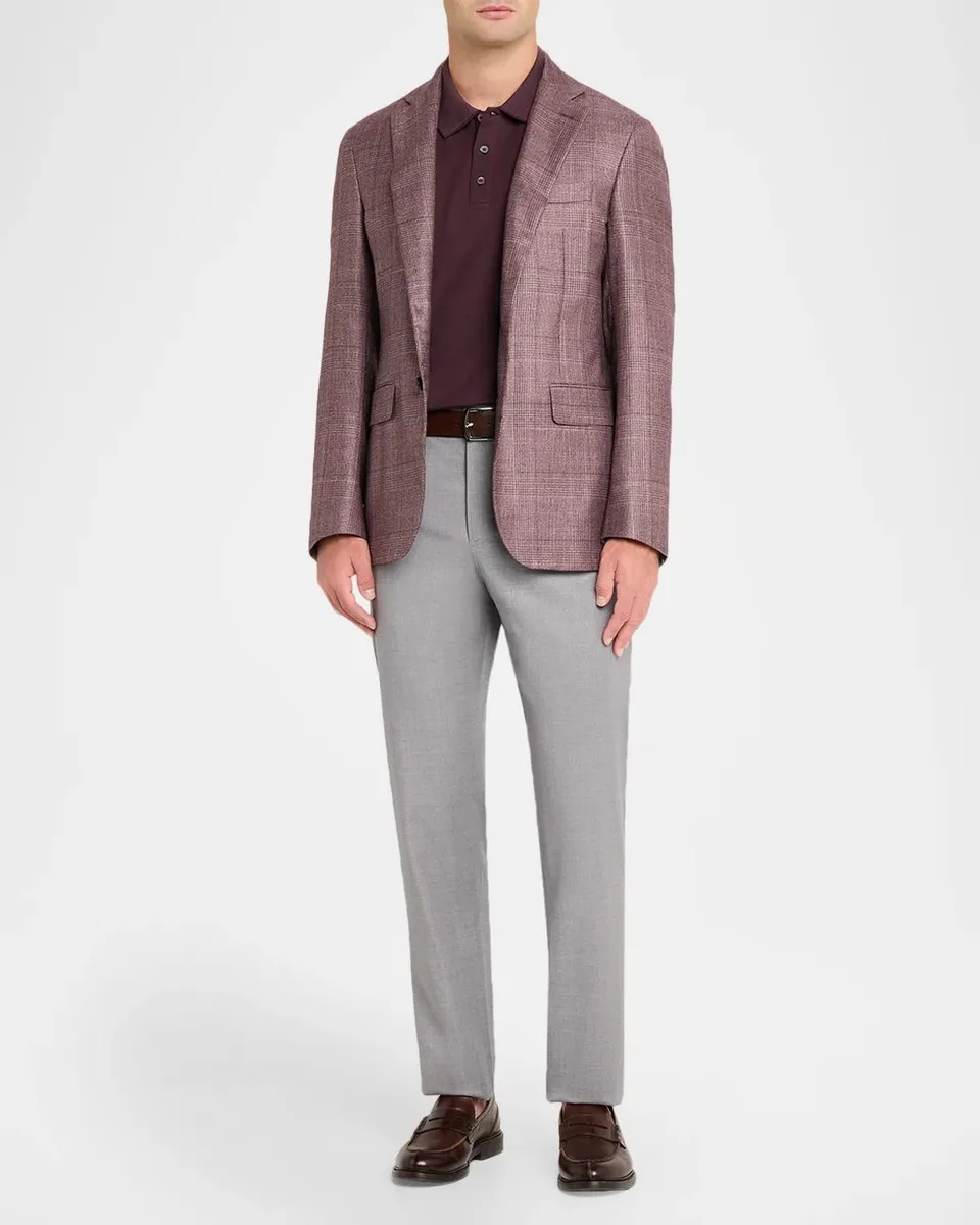 Canali Men's Kei Glen Plaid Two-Button Sport Coat | Thumbnail 2