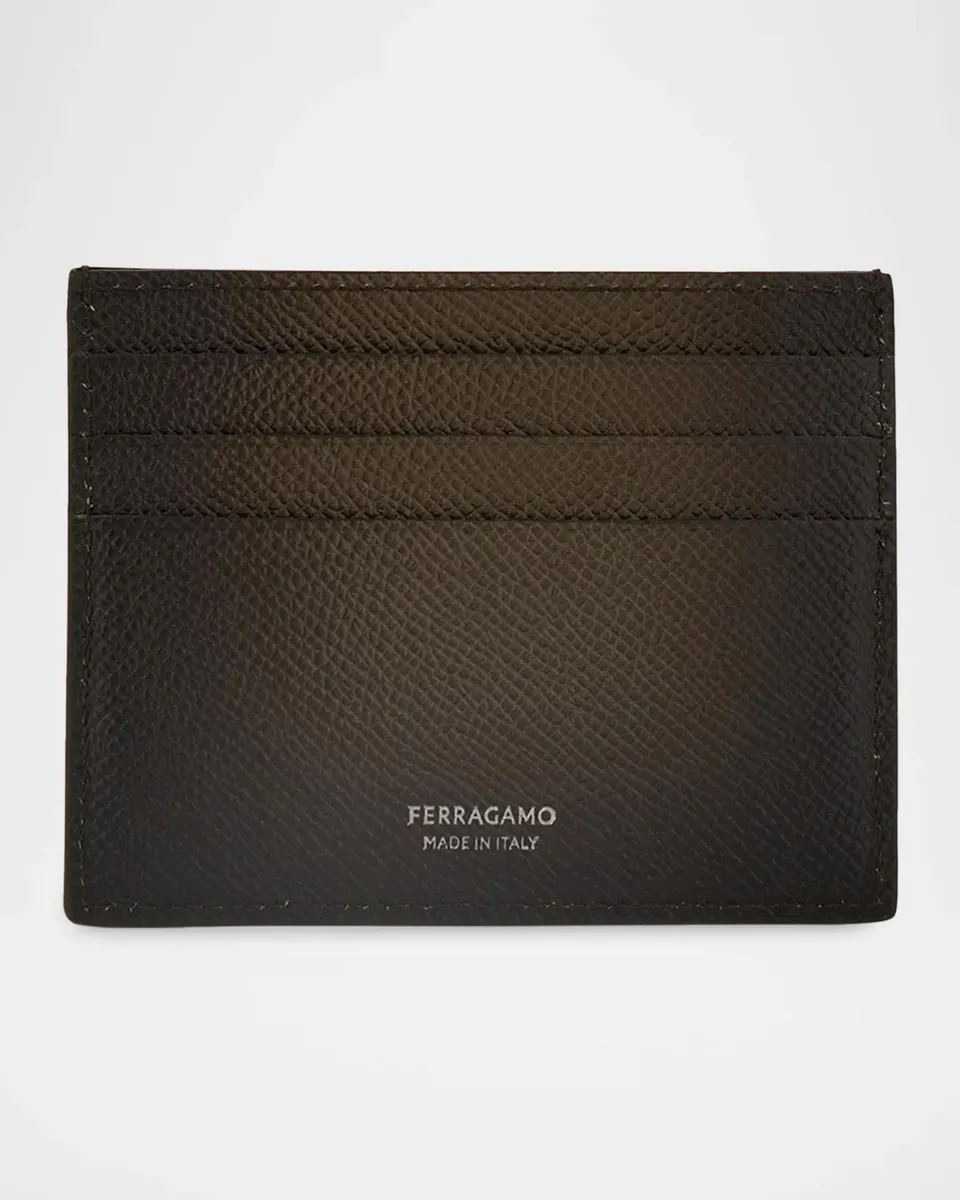 Ferragamo Men's Micro Gancio Leather Card Case | Thumbnail 2 Ferragamo Men's Micro Gancio Leather Card Case | Thumbnail 2