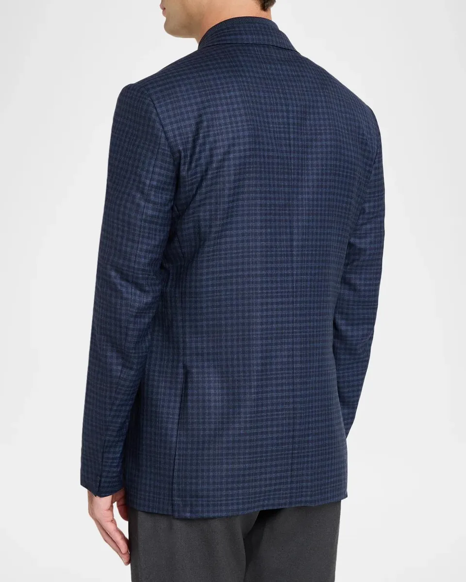 Canali Men's Micro-Check Wool Sport Coat | Thumbnail 3