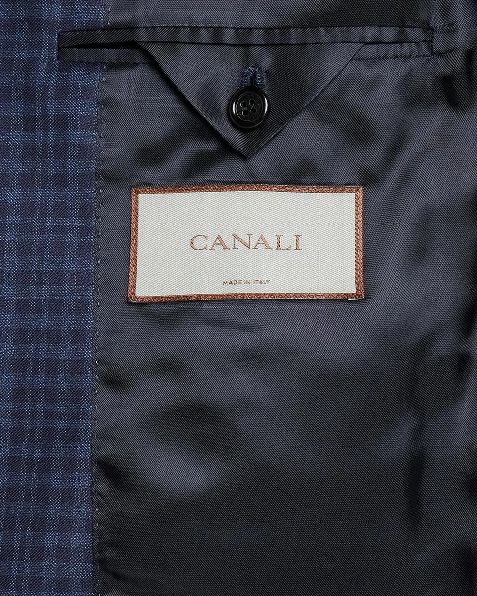 Canali Men's Micro-Check Wool Sport Coat | Thumbnail 6