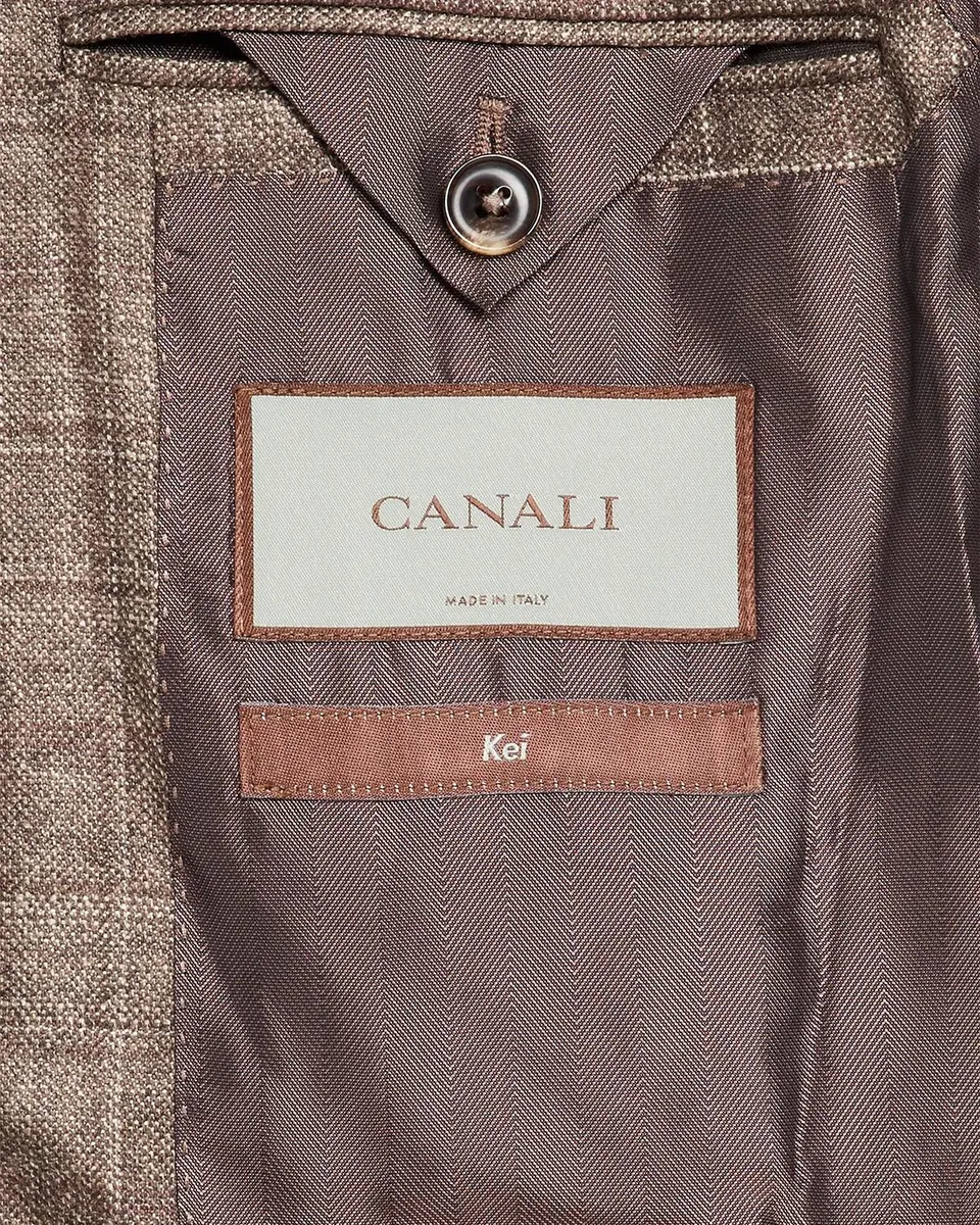 Canali Men's Plaid Silk-Cashmere Two-Button Sport Coat | Thumbnail 6
