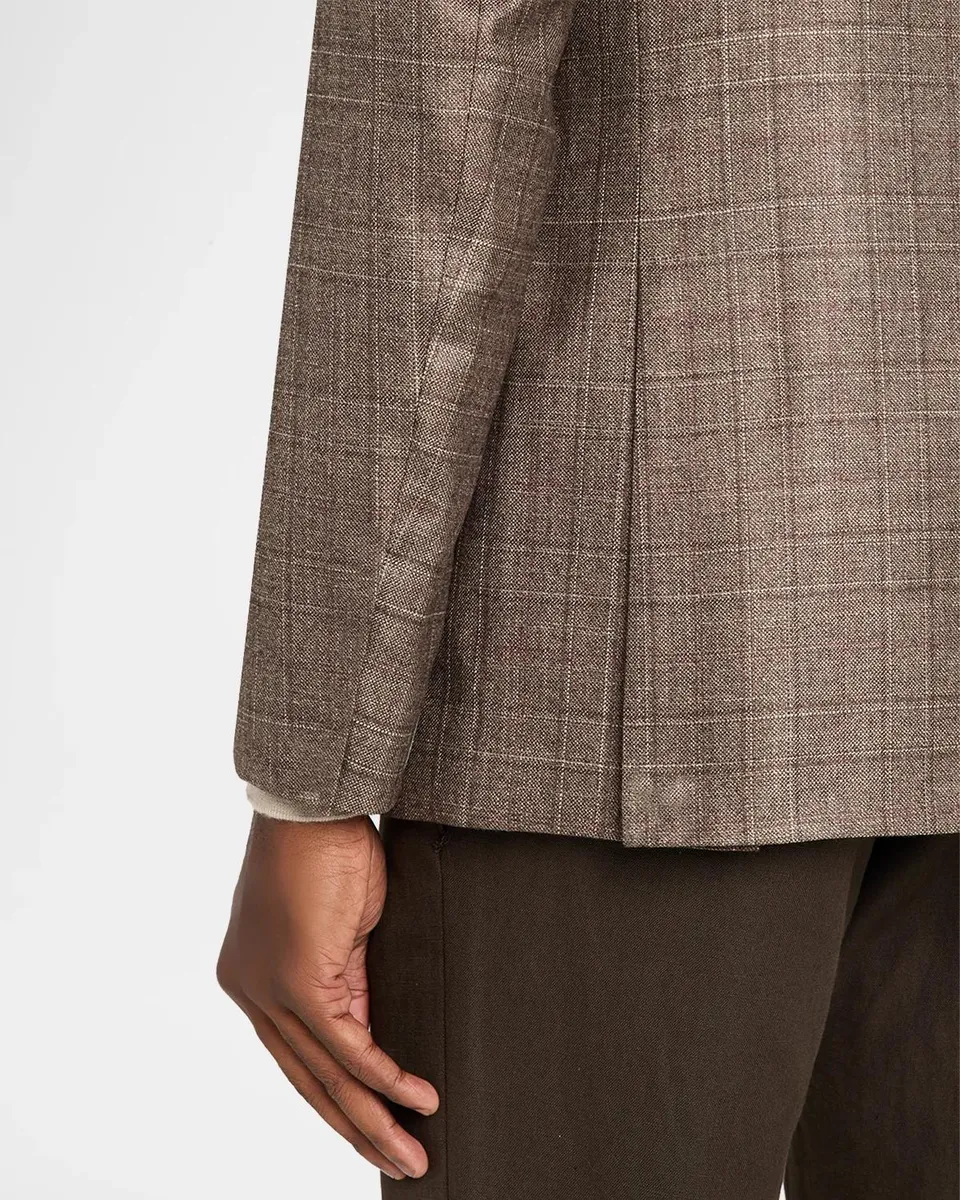 Canali Men's Plaid Silk-Cashmere Two-Button Sport Coat | Thumbnail 8