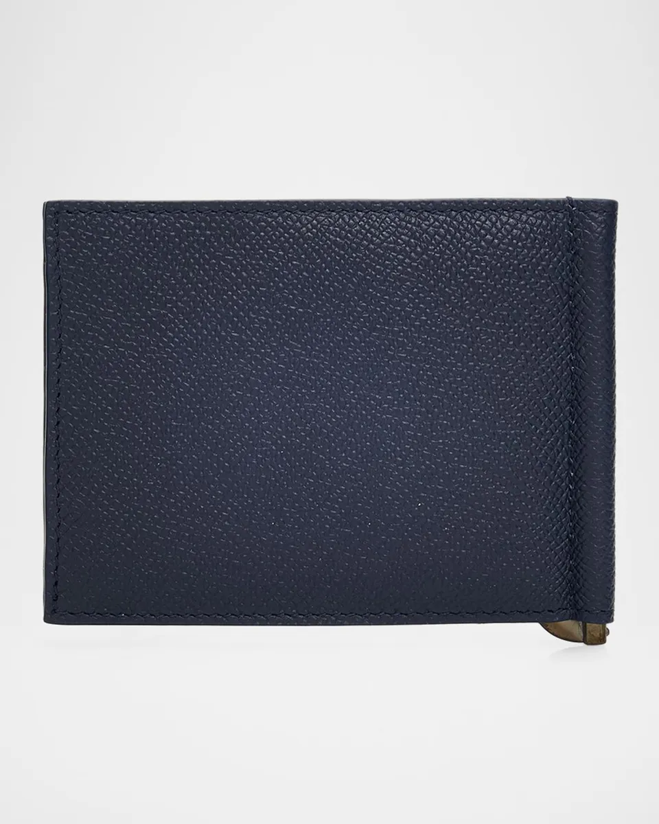 Ferragamo Men's Leather Micro-Gancio Money Clip Wallet | Thumbnail 4 Ferragamo Men's Leather Micro-Gancio Money Clip Wallet | Thumbnail 4