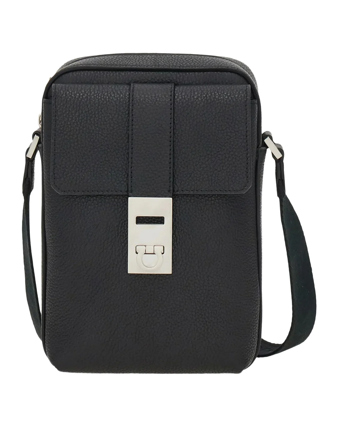 Ferragamo Men's Hug Buckle Leather Crossbody Bag