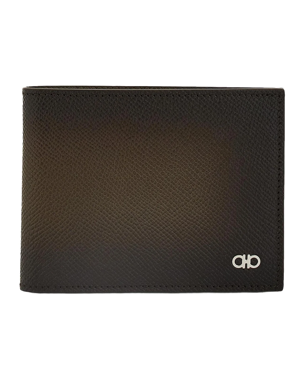 Ferragamo Men's Micro-Gancio Hammered Leather Bifold Wallet