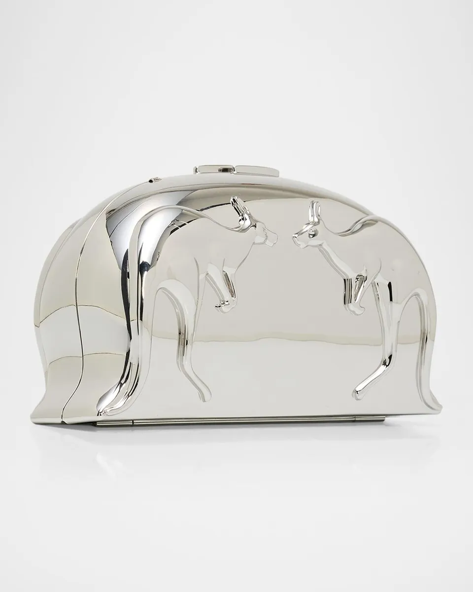 Zimmermann Rapture Metal Kangaroo Clutch Bag | Thumbnail 3 Zimmermann Rapture Metal Kangaroo Clutch Bag | Thumbnail 3