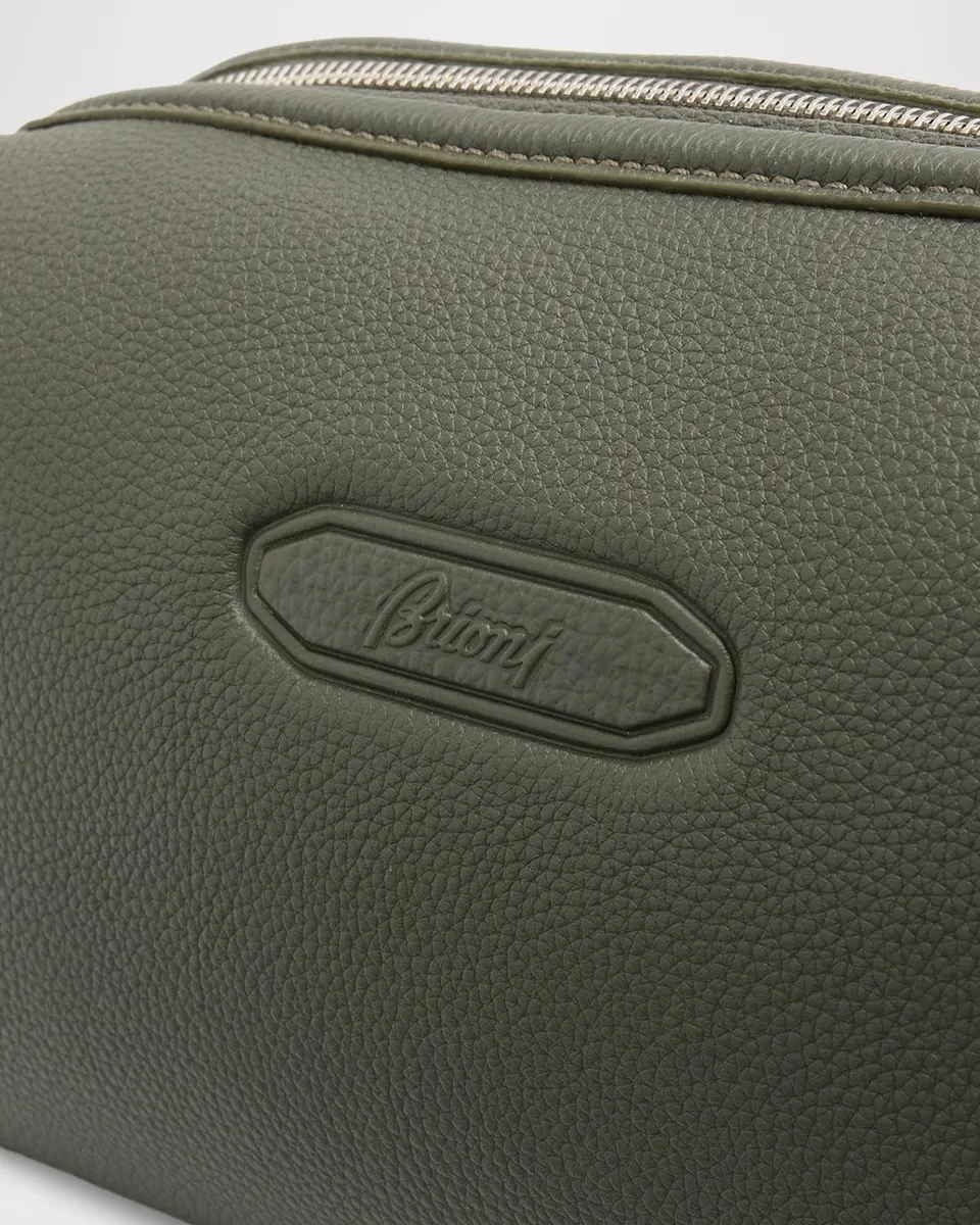 Brioni Men's Leather Toiletry Bag | Thumbnail 5