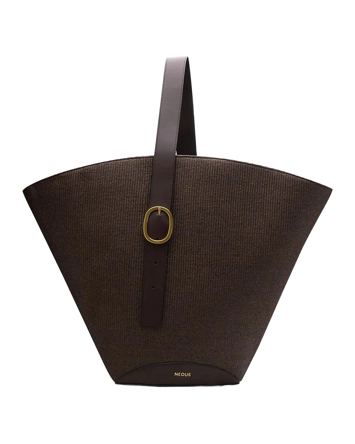 NEOUS Apehli Raffia-Leather Tote Bag