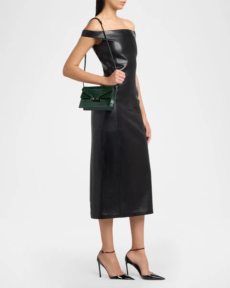 Tom Ford Small Croc-Embossed Leather T-Clasp Clutch Bag | Thumbnail 5 Tom Ford Small Croc-Embossed Leather T-Clasp Clutch Bag | Thumbnail 5