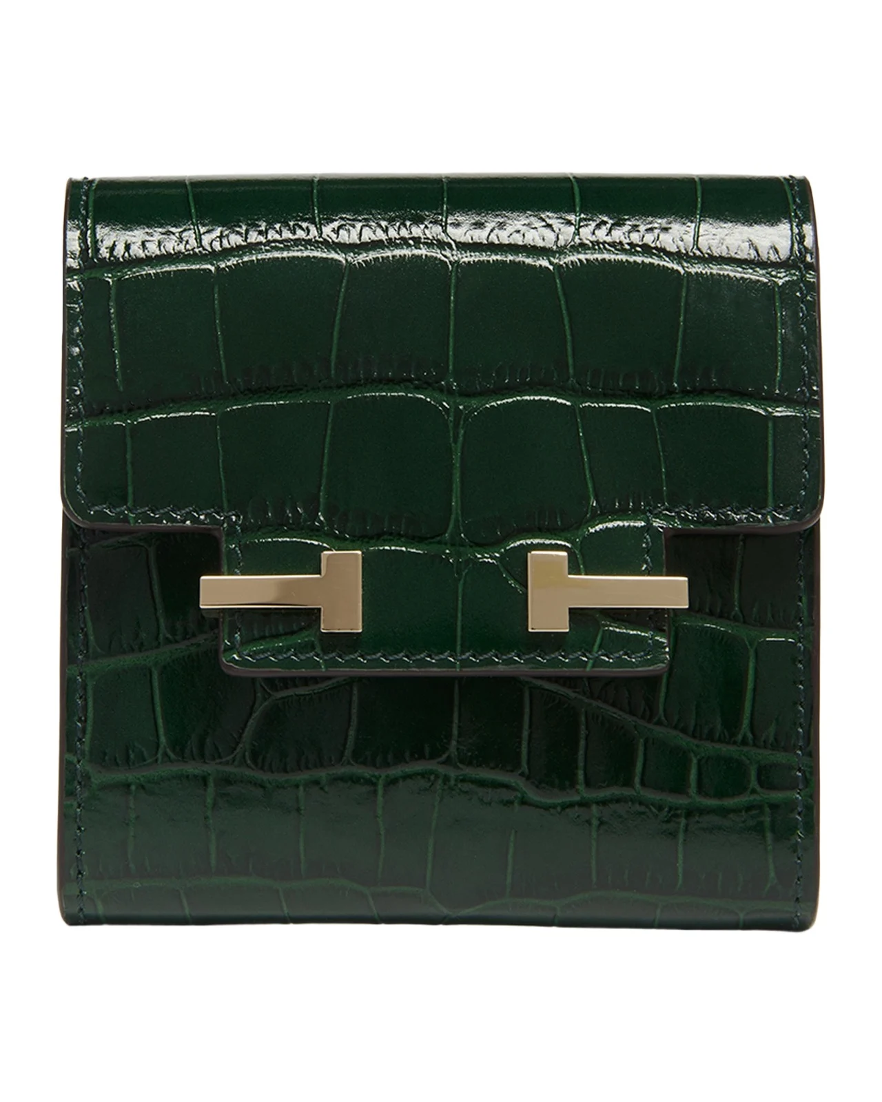 Croc-Embossed Leather Wallet Croc-Embossed Leather Wallet