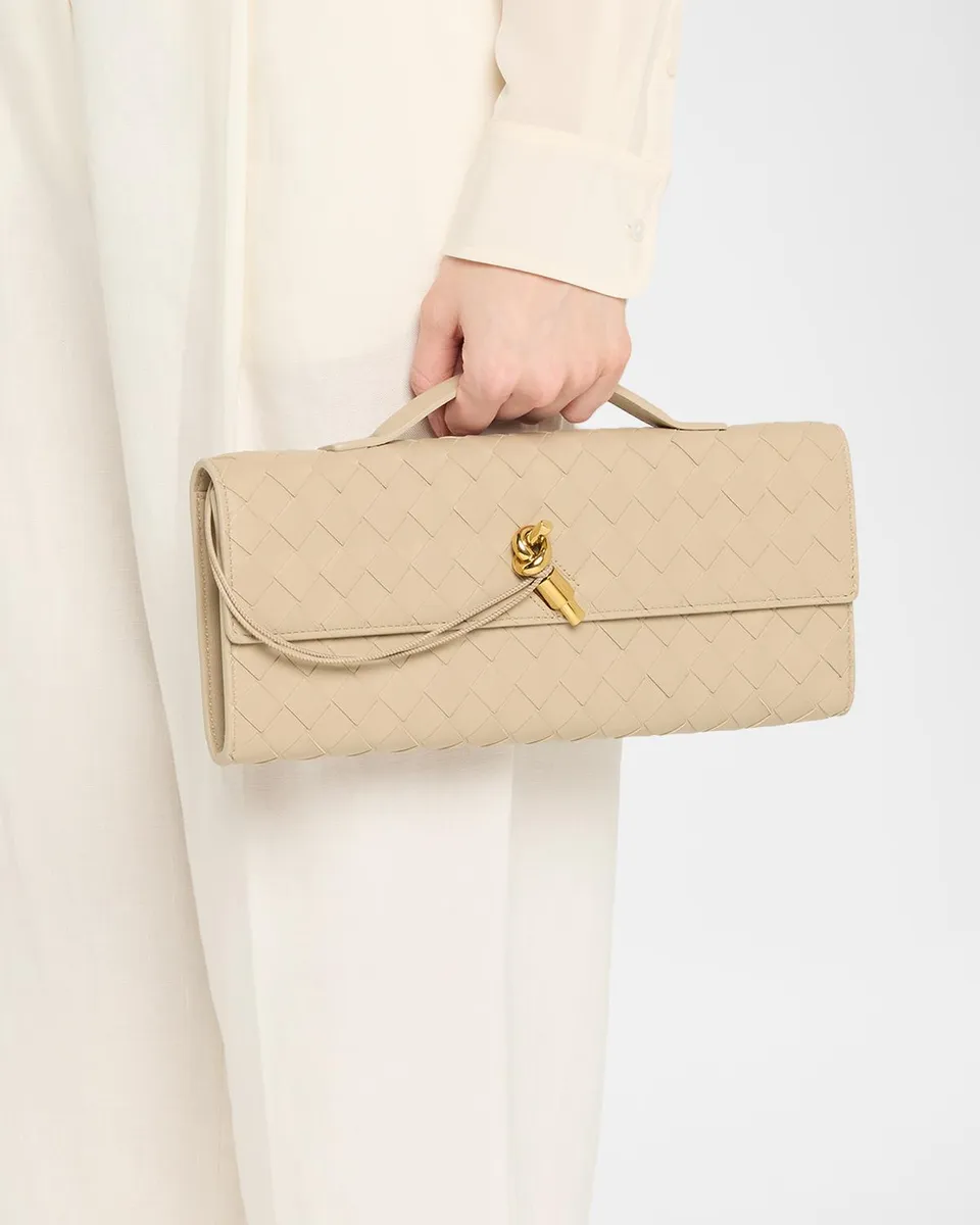 Bottega Veneta Long Andiamo Clutch Bag with Handle | Thumbnail 2 Bottega Veneta Long Andiamo Clutch Bag with Handle | Thumbnail 2