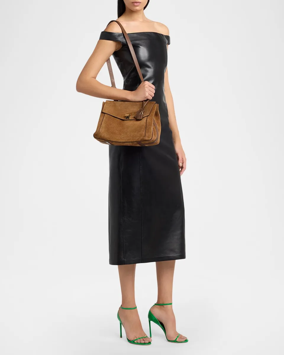 Tom Ford Smooth Suede Shoulder Bag | Thumbnail 5 Tom Ford Smooth Suede Shoulder Bag | Thumbnail 5