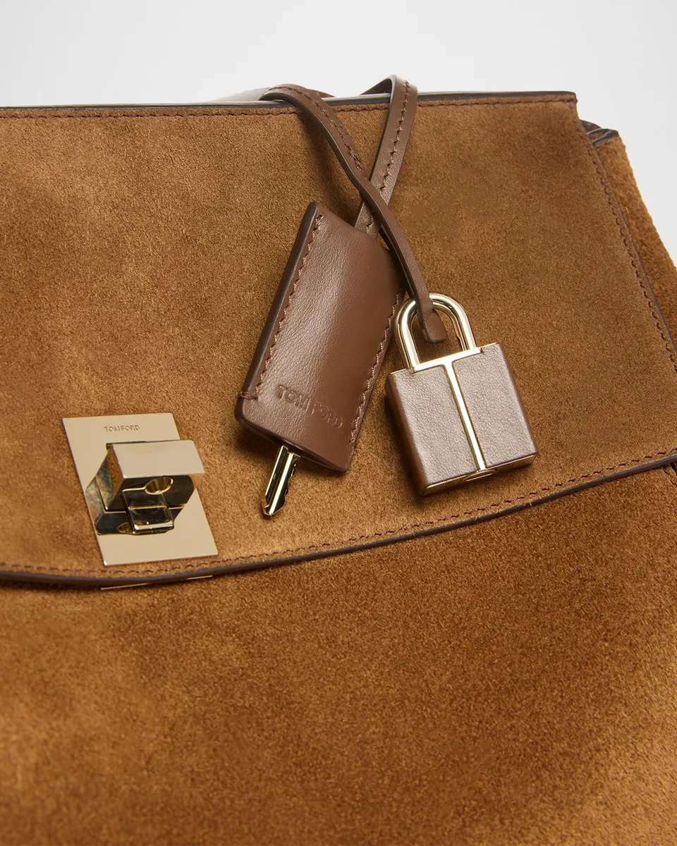 Tom Ford Smooth Suede Shoulder Bag | Thumbnail 6 Tom Ford Smooth Suede Shoulder Bag | Thumbnail 6