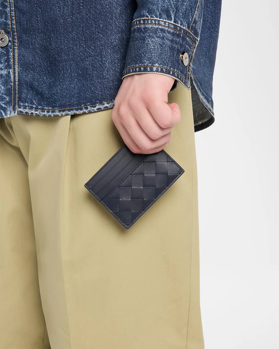 Bottega Veneta Men's Intrecciato 15 Leather Card Holder | Thumbnail 2 Bottega Veneta Men's Intrecciato 15 Leather Card Holder | Thumbnail 2