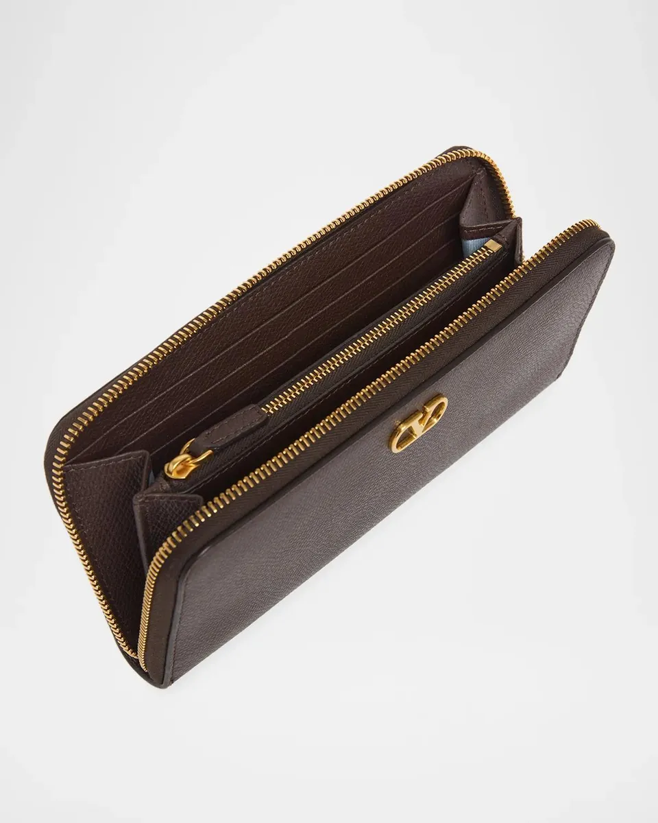 Valentino Garavani V-Logo Signature Leather Long Wallet | Thumbnail 3 Valentino Garavani V-Logo Signature Leather Long Wallet | Thumbnail 3