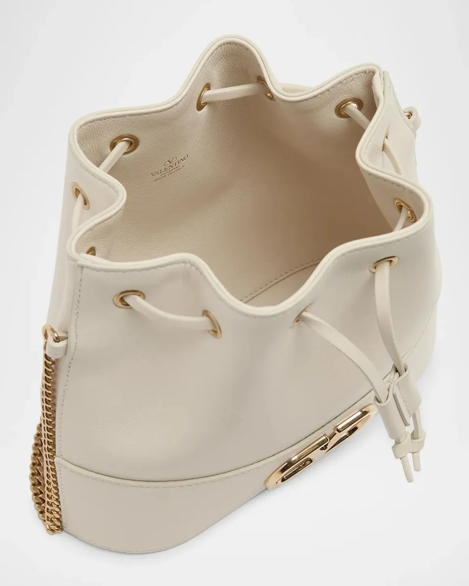 Valentino Garavani Mini Leather Drawstring Bucket Bag | Thumbnail 4 Valentino Garavani Mini Leather Drawstring Bucket Bag | Thumbnail 4
