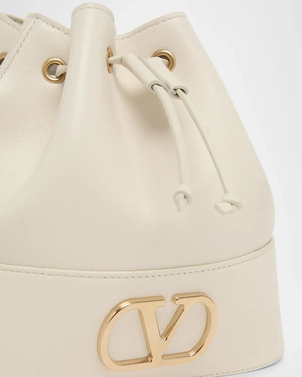 Valentino Garavani Mini Leather Drawstring Bucket Bag | Thumbnail 6 Valentino Garavani Mini Leather Drawstring Bucket Bag | Thumbnail 6