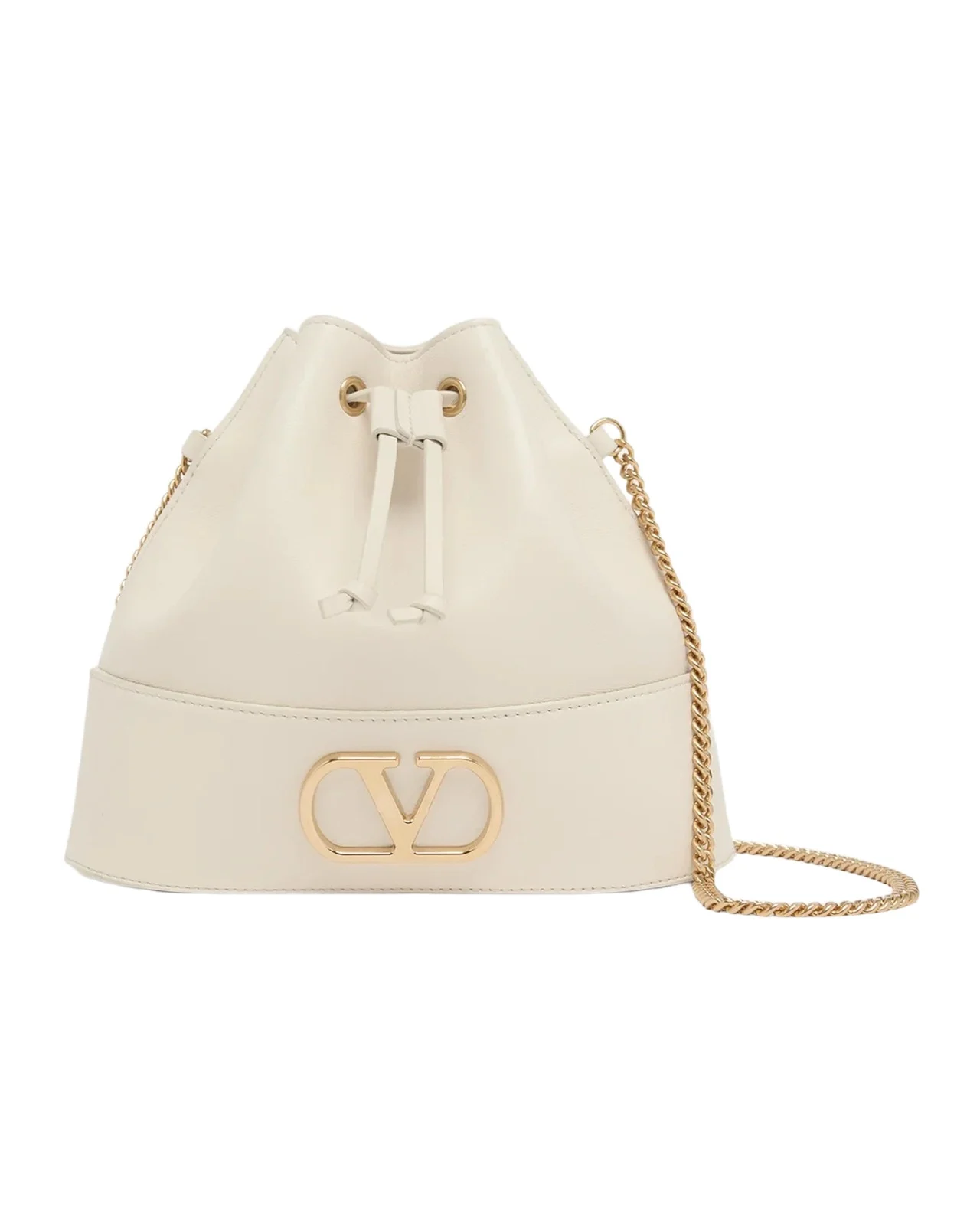 Valentino Garavani Mini Leather Drawstring Bucket Bag
