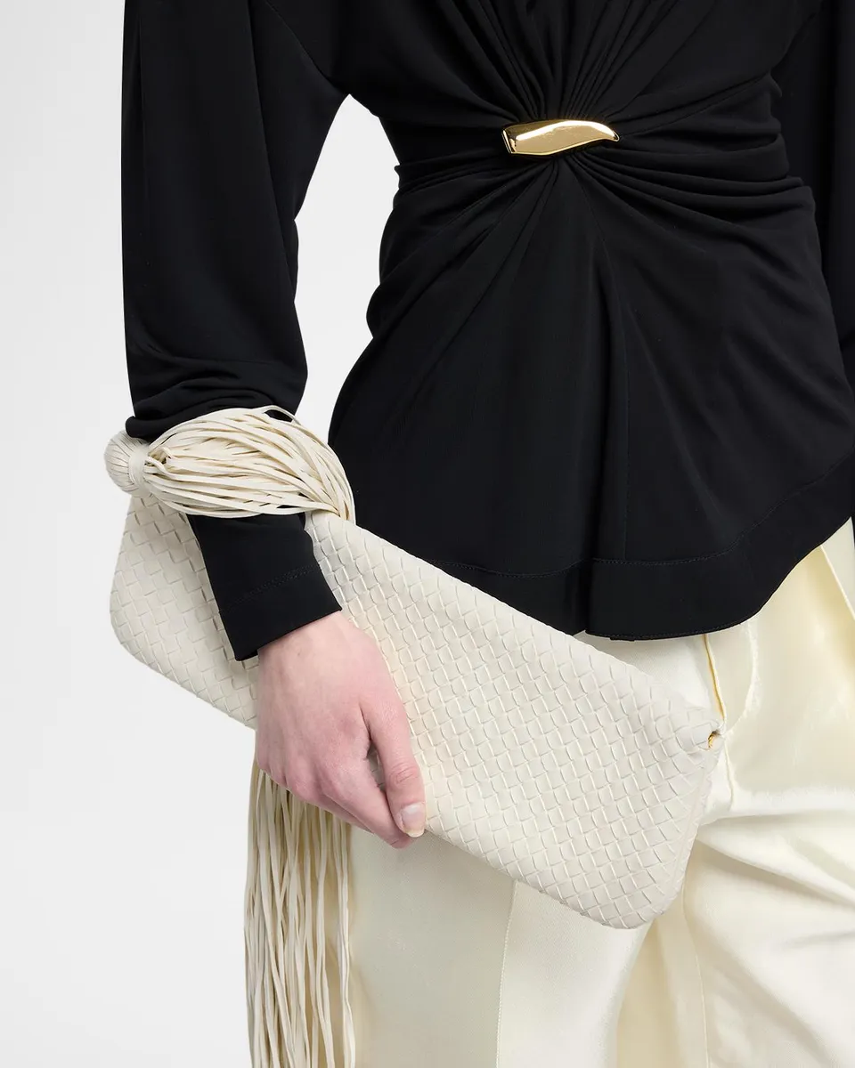 Bottega Veneta Tassel Nappa Leather Clutch Bag | Thumbnail 2 Bottega Veneta Tassel Nappa Leather Clutch Bag | Thumbnail 2