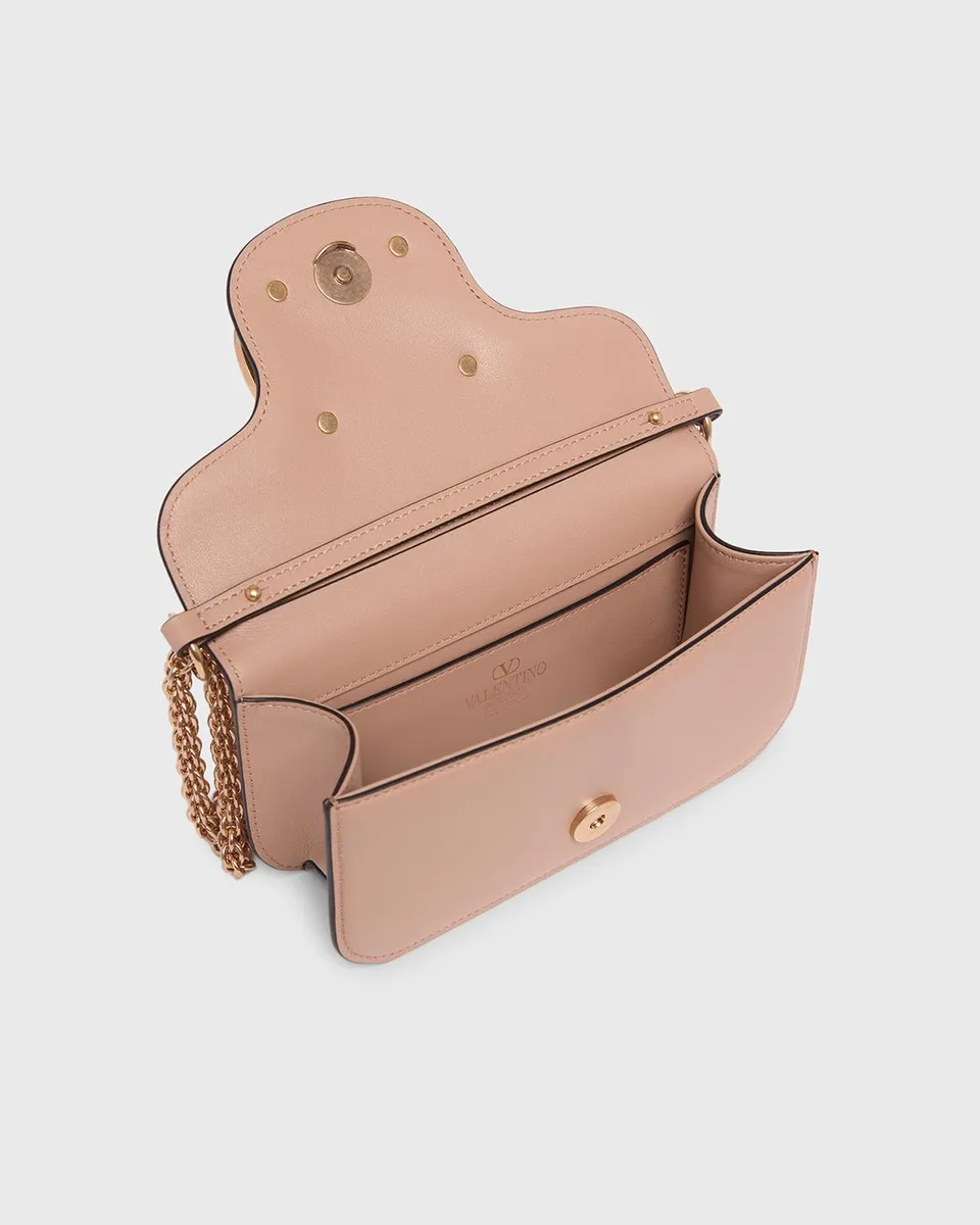 Valentino Garavani Loco Crystal VLogo Leather Shoulder Bag | Thumbnail 4 Valentino Garavani Loco Crystal VLogo Leather Shoulder Bag | Thumbnail 4