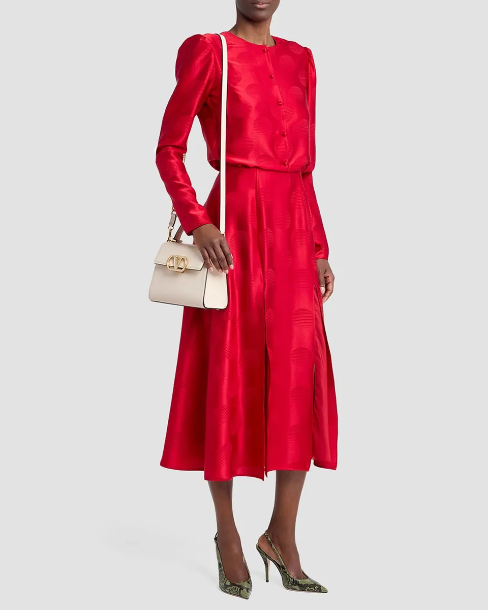 Valentino Garavani Small Crystal VLogo Leather Top-Handle Bag | Thumbnail 5 Valentino Garavani Small Crystal VLogo Leather Top-Handle Bag | Thumbnail 5
