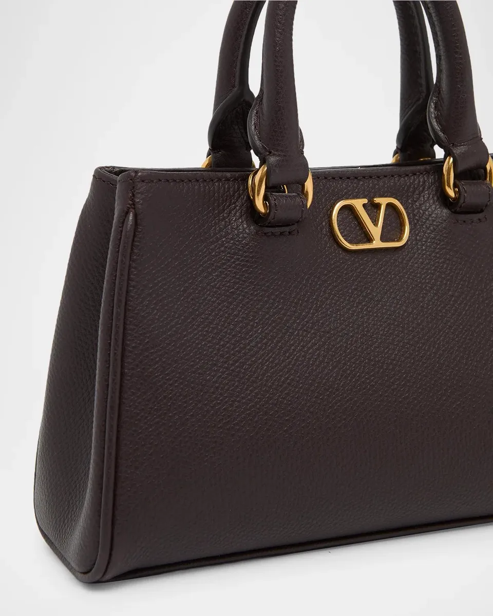 Valentino Garavani Mini VLogo Signature Leather Top Handle Bag | Thumbnail 6
