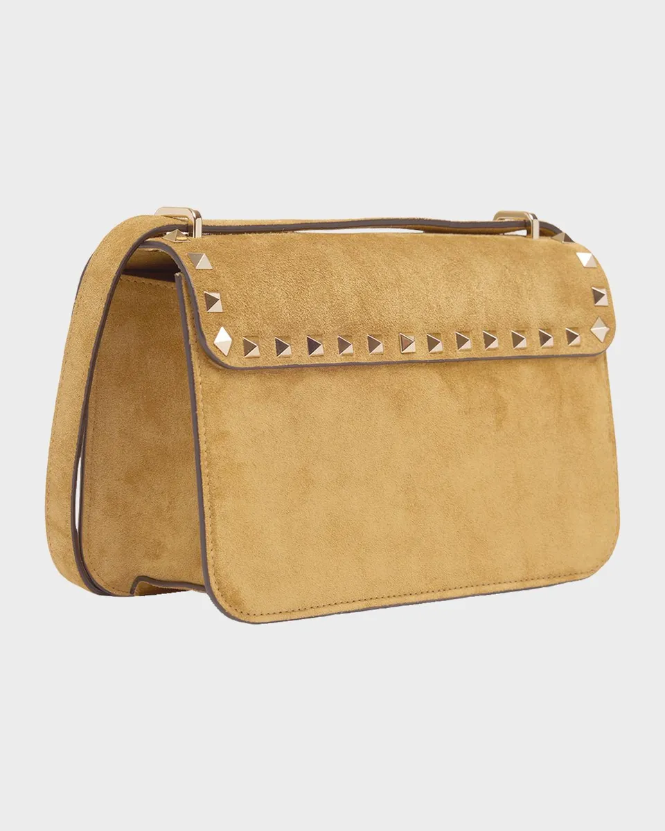 Valentino Garavani Rockstud Suede Shoulder Bag | Thumbnail 3 Valentino Garavani Rockstud Suede Shoulder Bag | Thumbnail 3