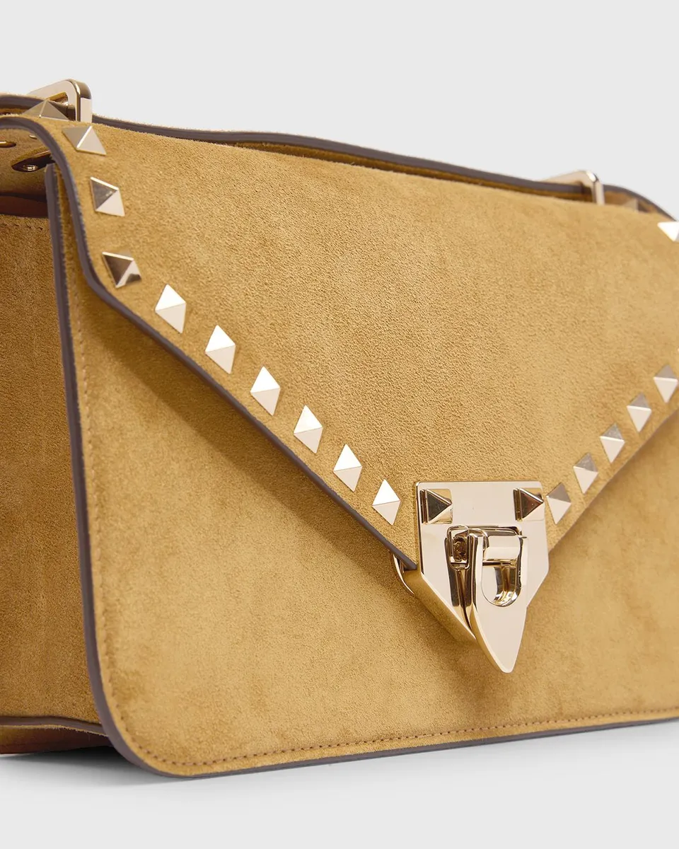 Valentino Garavani Rockstud Suede Shoulder Bag | Thumbnail 6 Valentino Garavani Rockstud Suede Shoulder Bag | Thumbnail 6