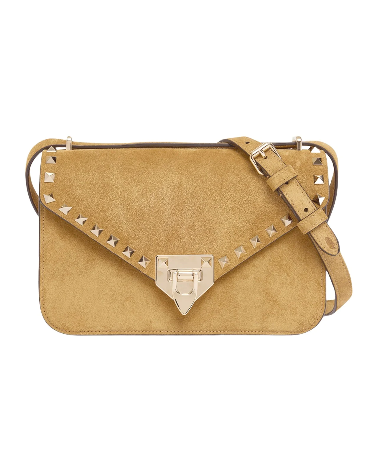 Valentino Garavani Rockstud Suede Shoulder Bag
