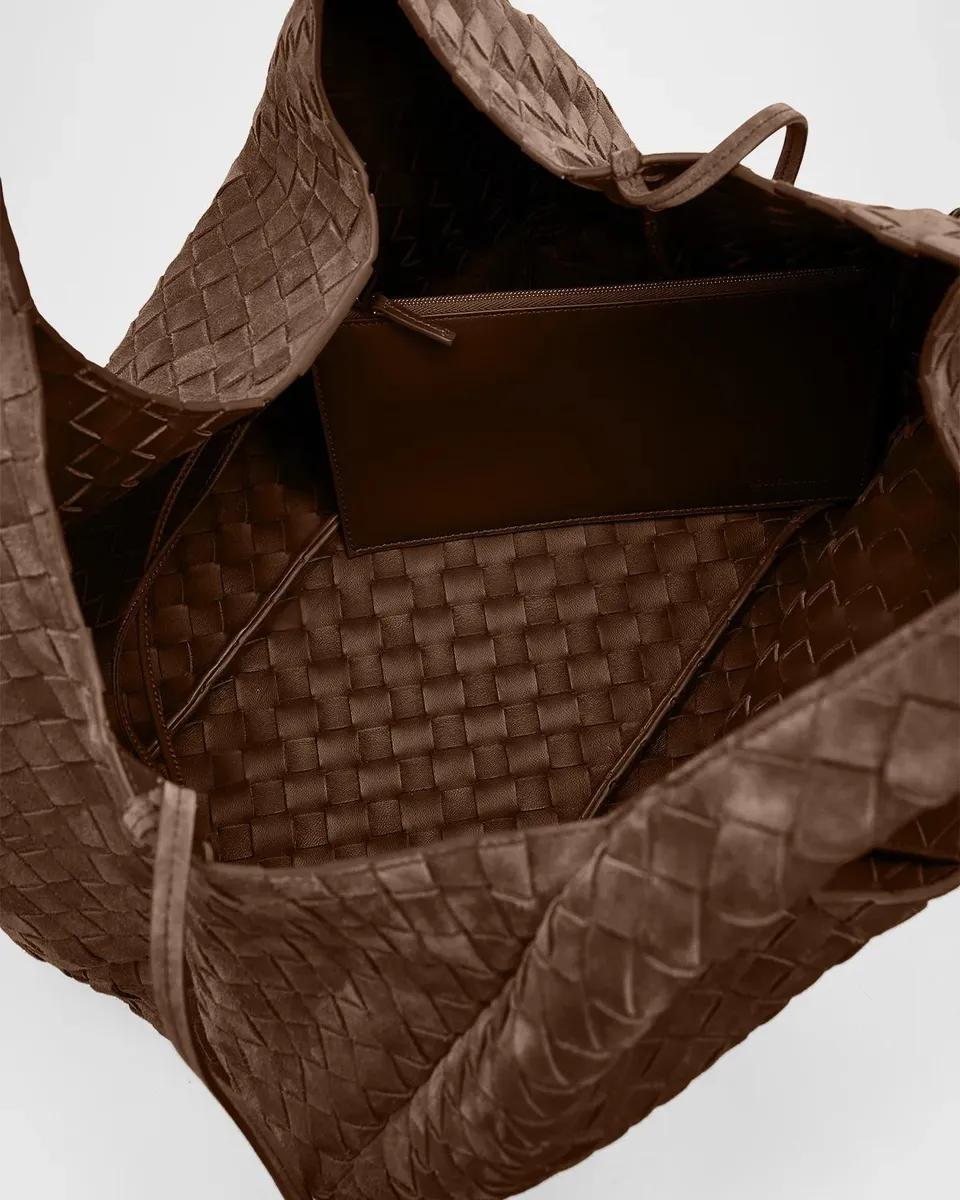 Bottega Veneta Campana Large Suede Shoulder Bag | Thumbnail 4 Bottega Veneta Campana Large Suede Shoulder Bag | Thumbnail 4