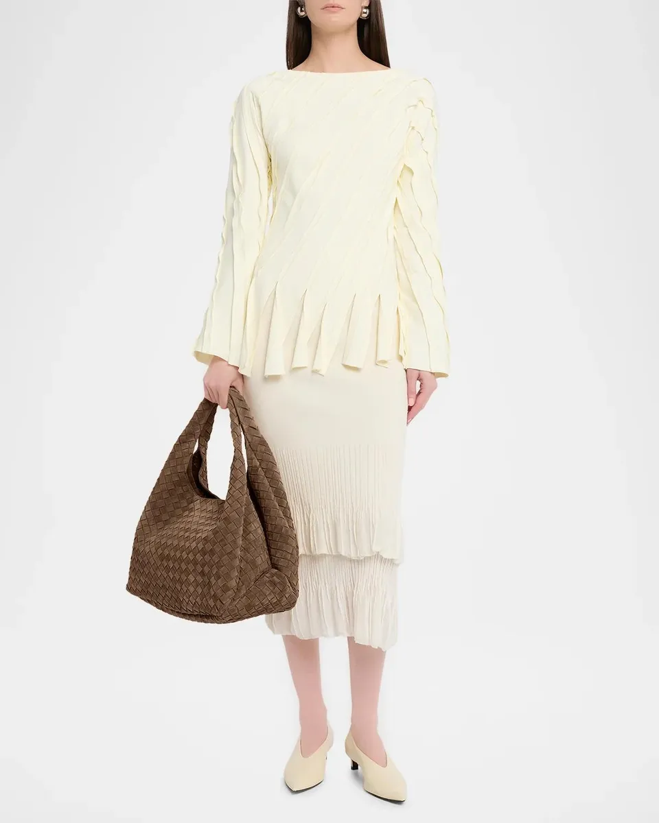 Bottega Veneta Campana Large Suede Shoulder Bag | Thumbnail 5 Bottega Veneta Campana Large Suede Shoulder Bag | Thumbnail 5