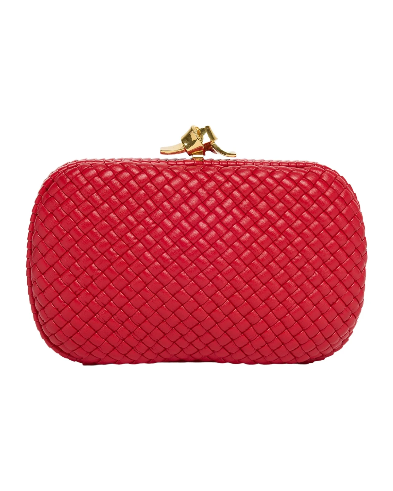 Bottega Veneta Padded Leather Sculptural Knot Clutch Bag